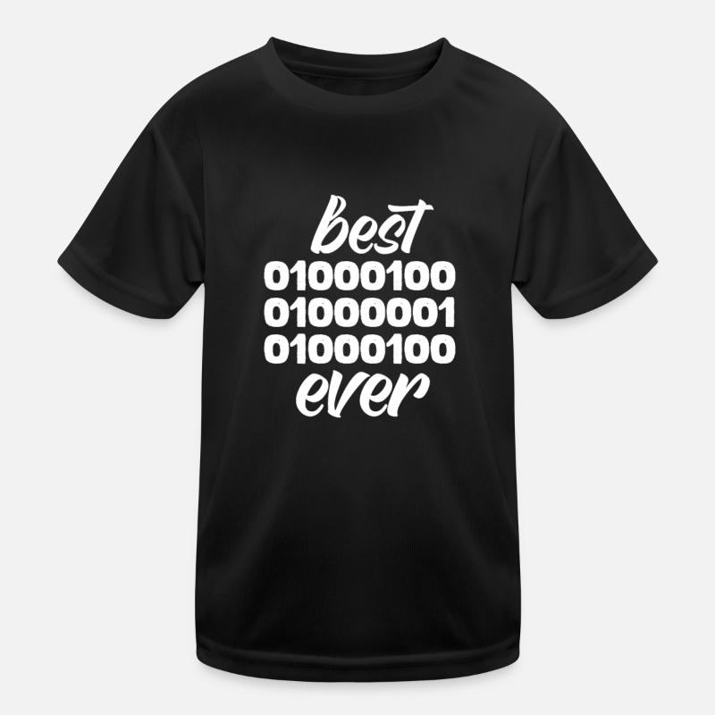 Binary Father Code Computer Cadeau de fête des pères T-shirt sport Enfant