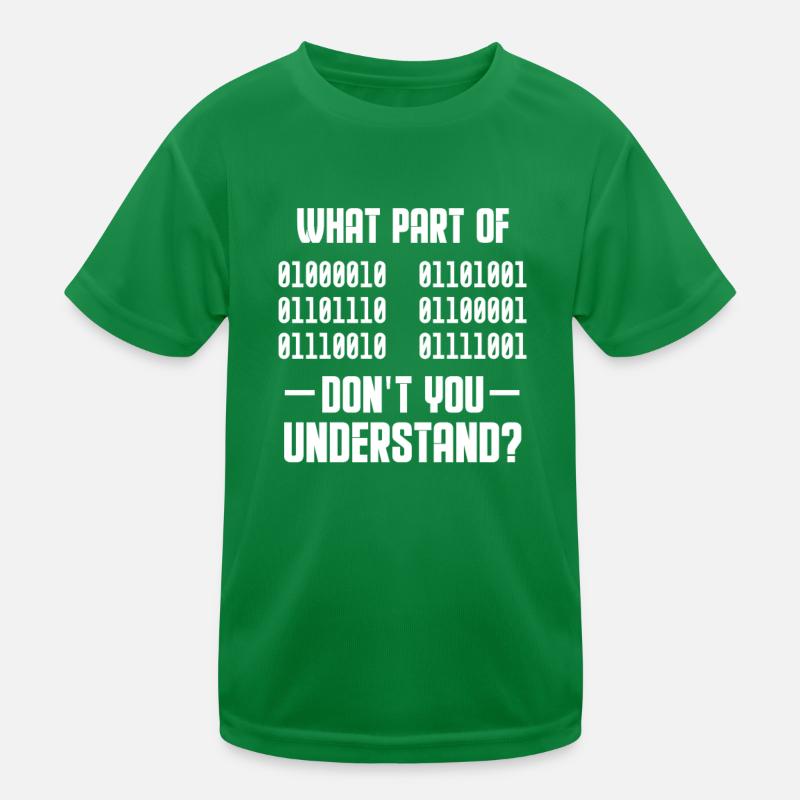 Binär Code Programmierer Coder Geschenk Kinder Funktions-T-Shirt