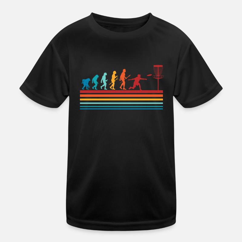 Disc Golf Evolution Frisbee Disc Golf Cadeau T-shirt sport Enfant