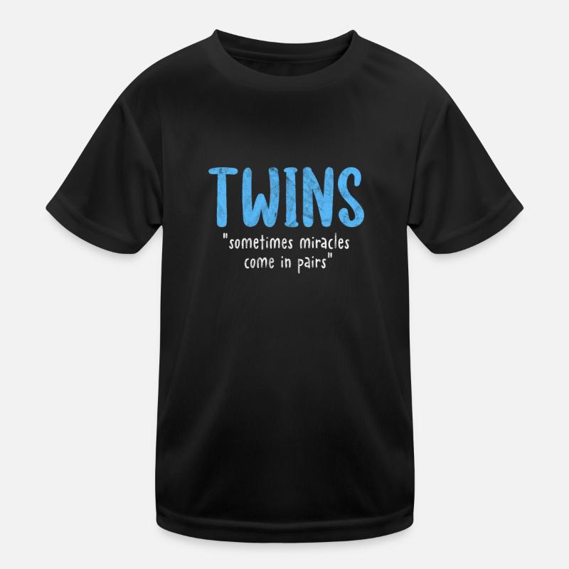 Zwillinge Kinder Funktions-T-Shirt