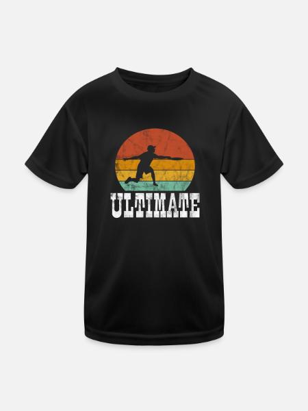 Ultimate Frisbee - Kids Functional T-Shirt - black - Front