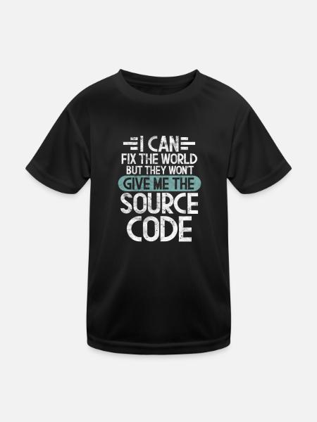 Programmierer - Kinder Funktions-T-Shirt - Schwarz - Vorne
