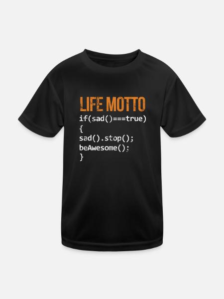 Software developer - Kids Functional T-Shirt - black - Front