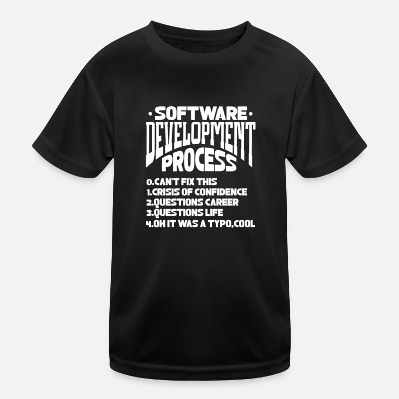 Softwareentwickler Programmierer Software - Kinder Funktions-T-Shirt - Schwarz