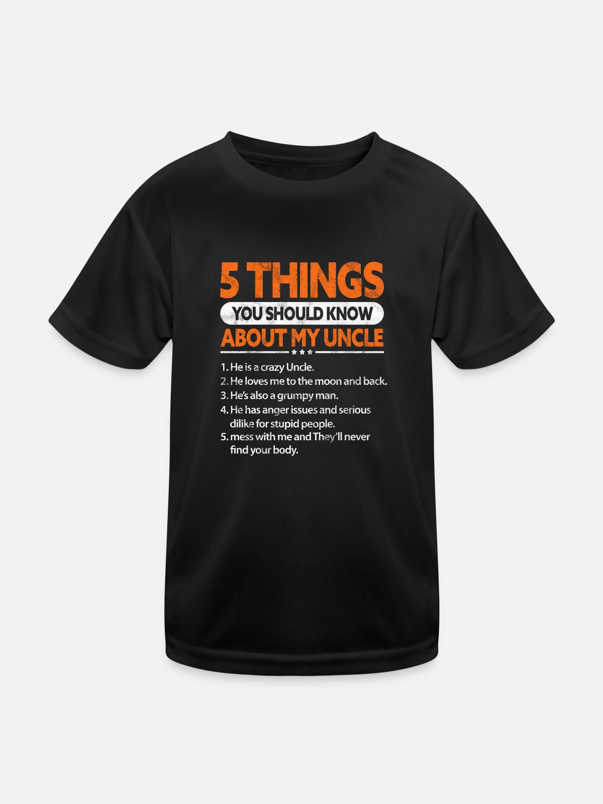Uncle - Kids Functional T-Shirt - black - Front