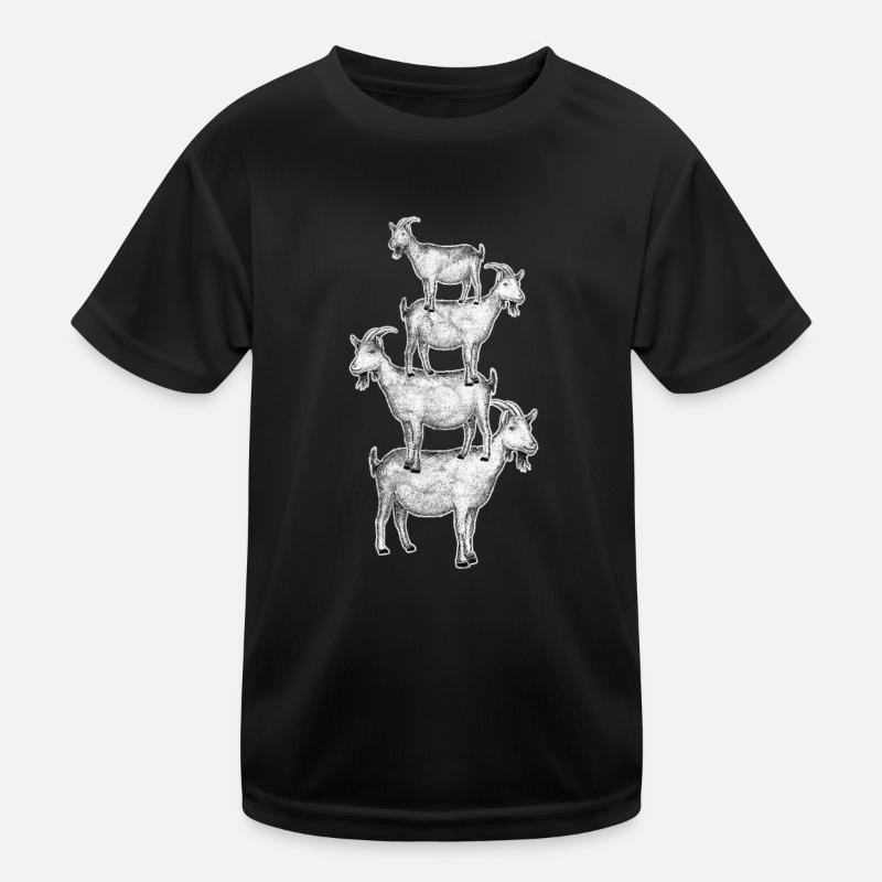 Ziege Kinder Funktions-T-Shirt