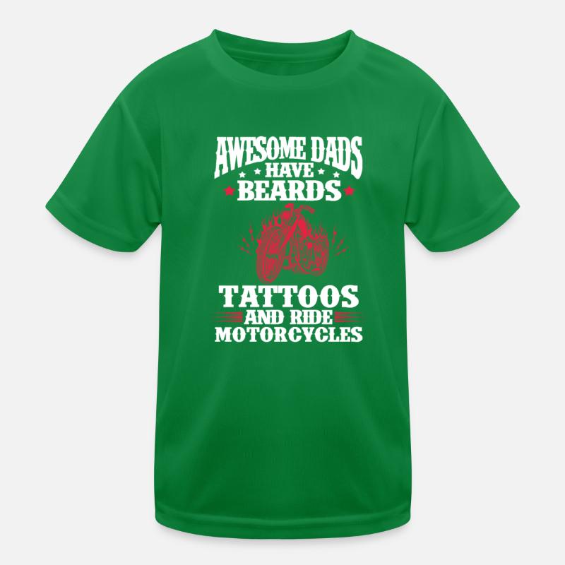 Biker Dad Kids Functional T-Shirt