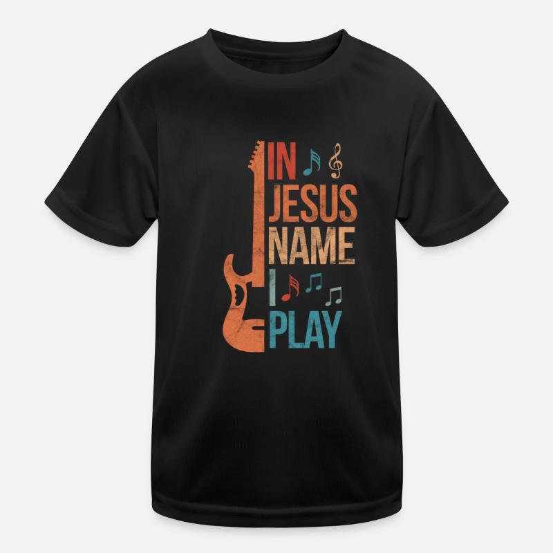 Guitare Jésus Christ Guitariste God Gift T-shirt sport Enfant