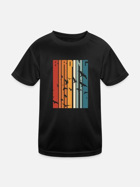Ornithologie - T-shirt sport Enfant - noir - Devant