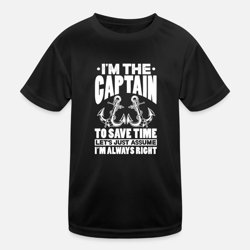 Captain - Kids Functional T-Shirt - black