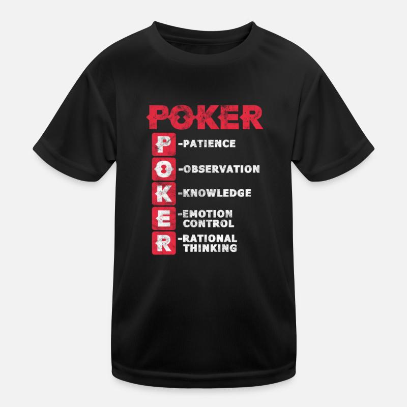 Poker Kinder Funktions-T-Shirt