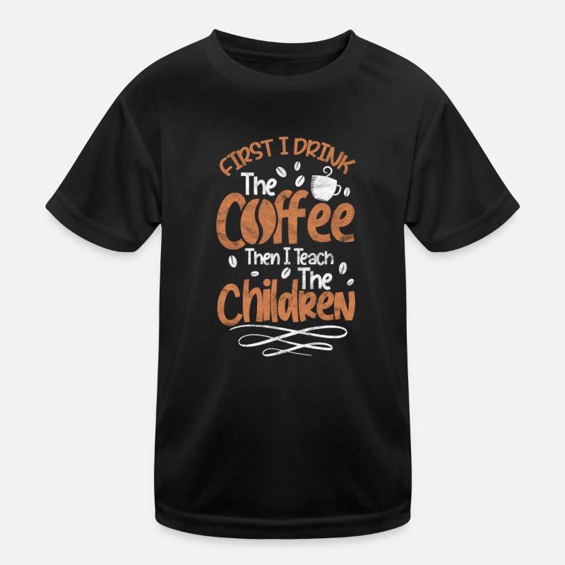 Lehrer Lehrerin Kaffee Kinder Funktions-T-Shirt