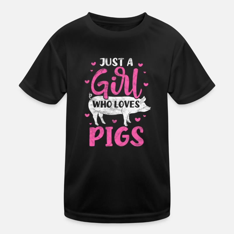 Schwein Schweinchen Ferkel Sau Schweine Geschenk Kinder Funktions-T-Shirt