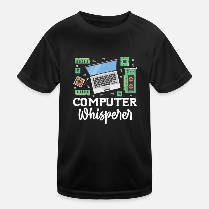 Computer - Kinder Funktions-T-Shirt - Schwarz