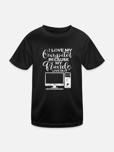 Computer Nerd PC Programmer Computer Science Gift - Kids Functional T-Shirt - black - Front