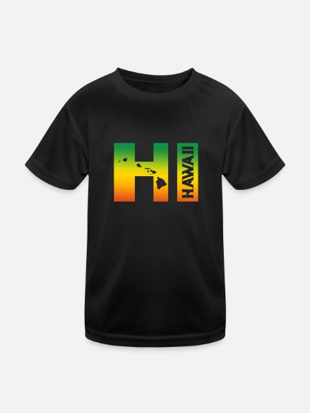 Hawaï - T-shirt sport Enfant - noir - Devant