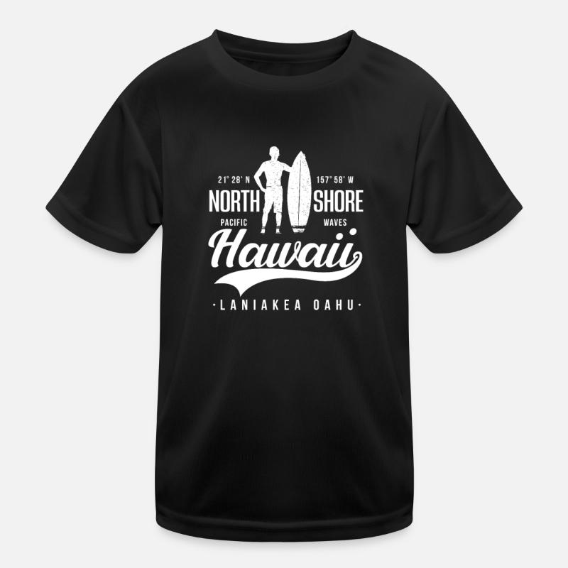 Hawaii - Kinder Funktions-T-Shirt - Schwarz