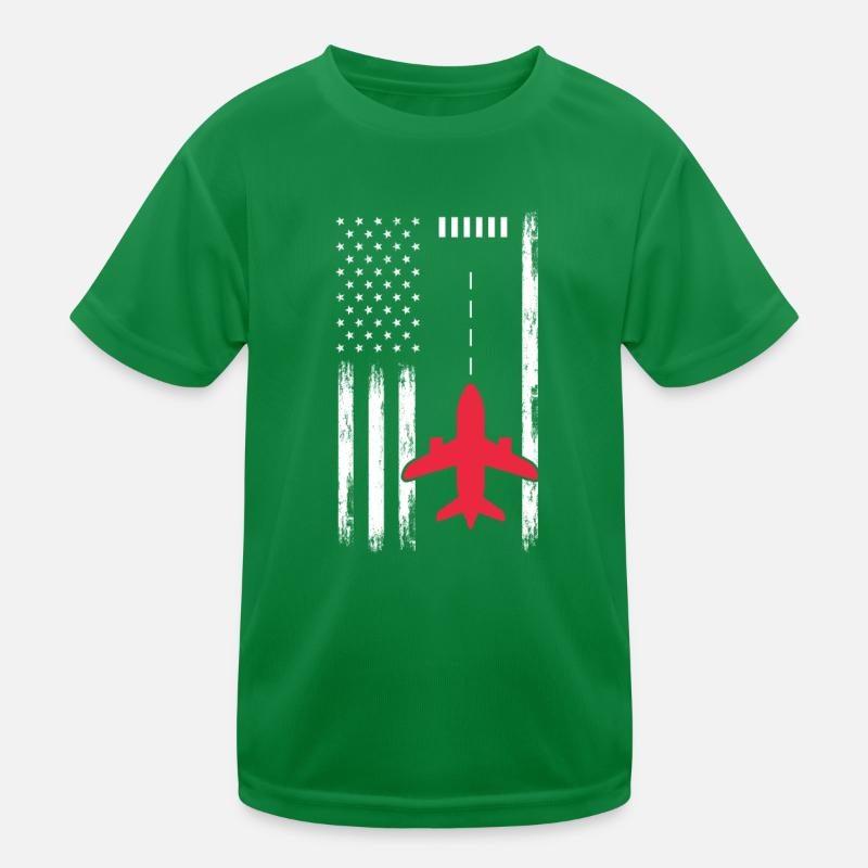 Pilot Airplane Flying Flyer Gift Kids Functional T-Shirt