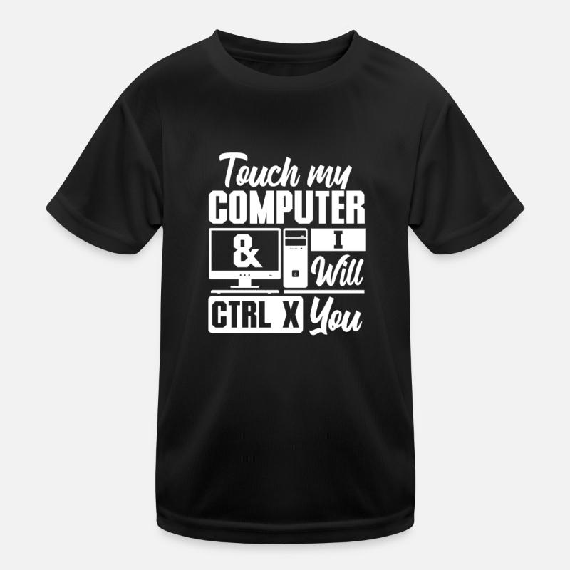 Computer - Kinder Funktions-T-Shirt - Schwarz