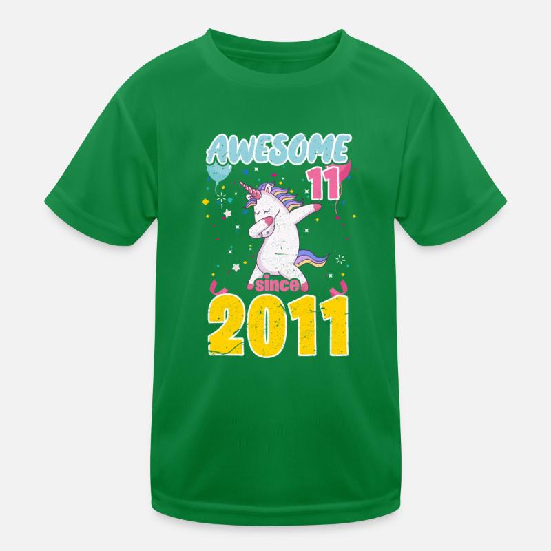 11 ° compleanno Unicorno Maglietta sportiva per bambini