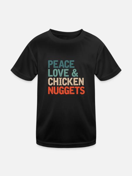Chicken Poultry Chicken Nuggets Gift - Kids Functional T-Shirt - black - Front