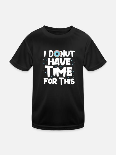 Donut Sweets Donuts Food Baker Gift - Kids Functional T-Shirt - black - Front