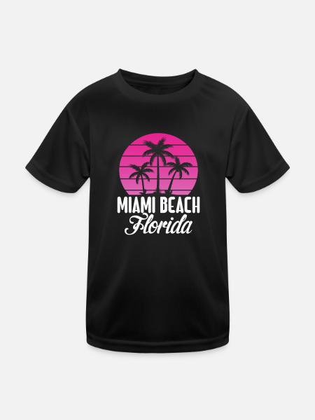 Miami - T-shirt sport Enfant - noir - Devant