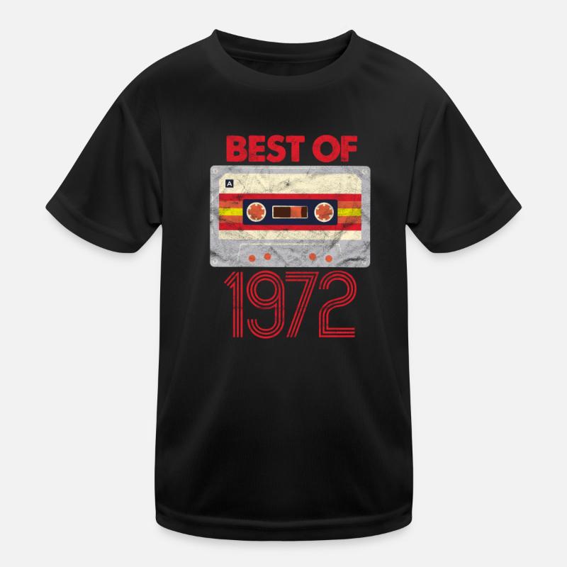 1972 - Kinder Funktions-T-Shirt - Schwarz