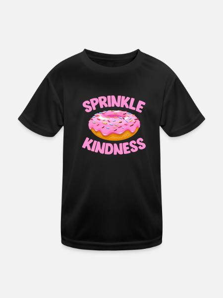 Donut Sweets Donuts Food Baker Gift - Kids Functional T-Shirt - black - Front