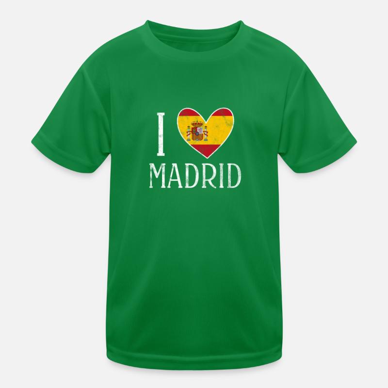 Spanien Spanisch Madrid Spanier Urlaub Geschenk Kinder Funktions-T-Shirt