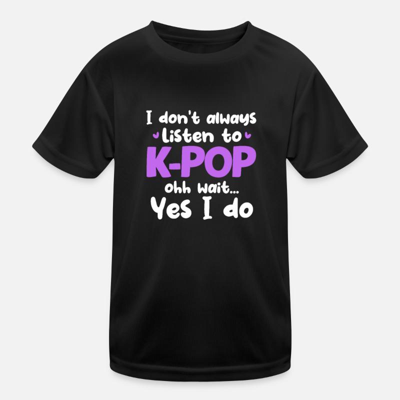K-Pop - T-shirt sport Enfant - noir