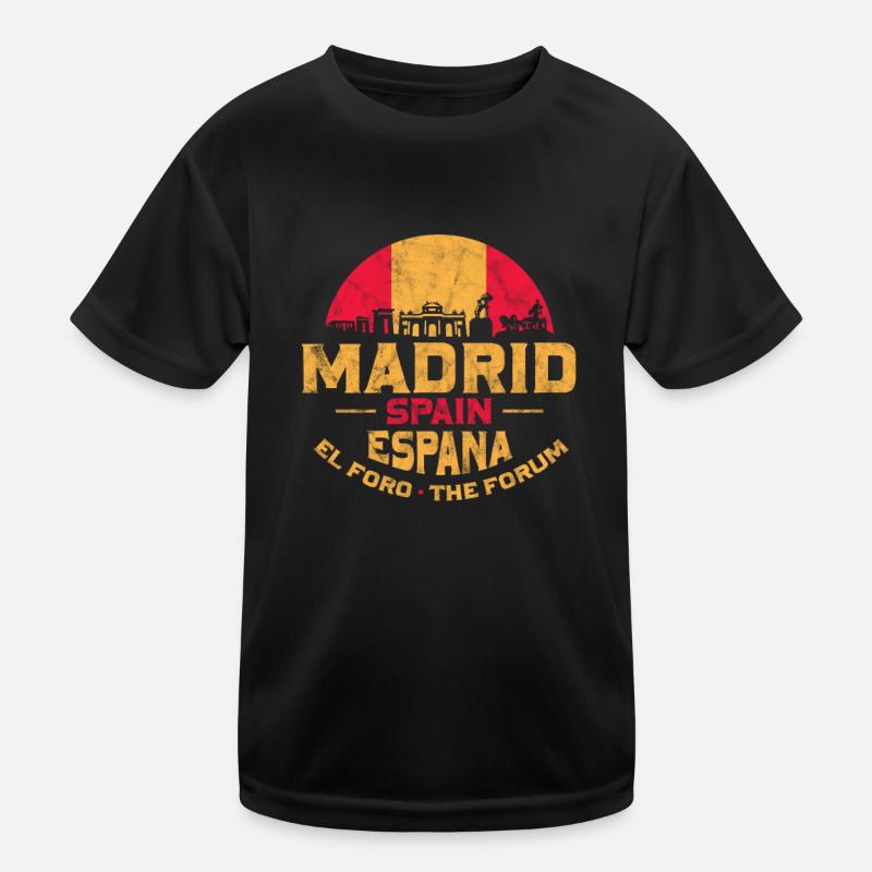 Spanien Spanisch Madrid Spanier Urlaub Geschenk Kinder Funktions-T-Shirt