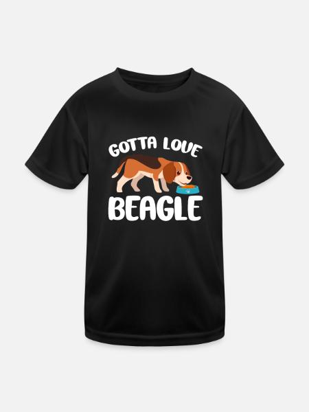 Beagle Chien Chien Dog Lover Pet Cadeau - T-shirt sport Enfant - noir - Devant