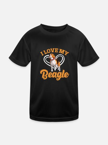 Beagle Chien Chien Dog Lover Pet Cadeau - T-shirt sport Enfant - noir - Devant