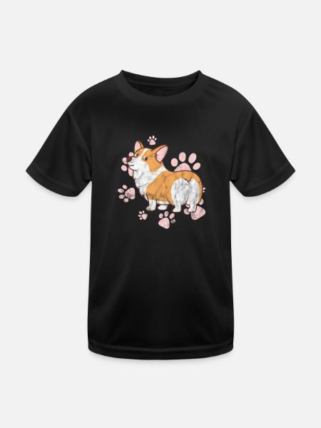 Welsh Corgi Dog Dog Dog Race Cadeau - T-shirt sport Enfant - noir - Devant