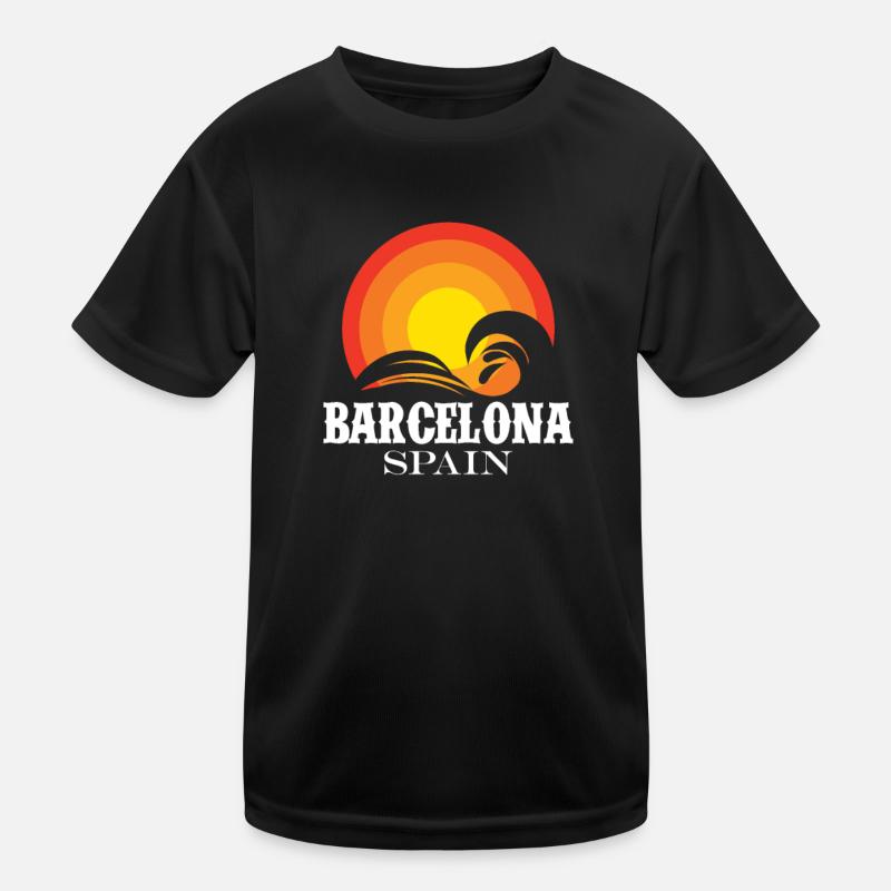 Barcelone - T-shirt sport Enfant - noir