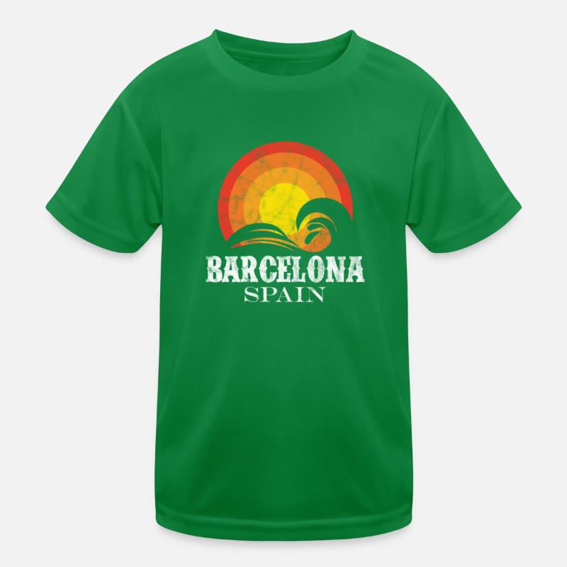 Spanien Spanisch Barcelona Spanier Urlaub Geschenk Kinder Funktions-T-Shirt