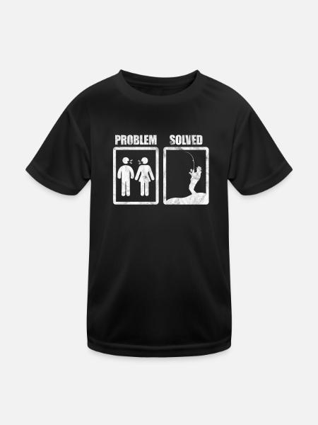 Angler - Kids Functional T-Shirt - black - Front