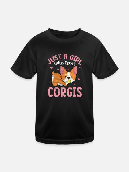 Welsh Corgi Dog Dog Dog Race Cadeau - T-shirt sport Enfant - noir - Devant