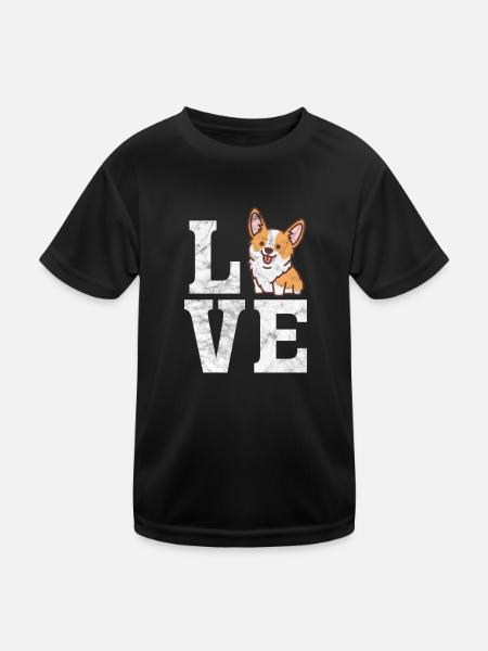 Welsh Corgi Dog Dog Dog Race Cadeau - T-shirt sport Enfant - noir - Devant