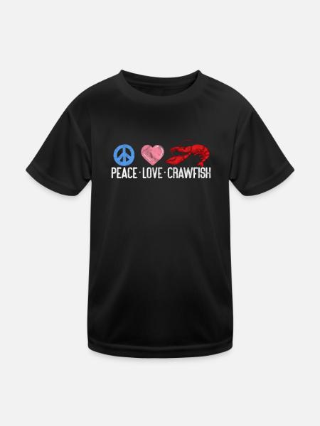 Languste Langusten Meeresfrüchte Krebs Geschenk - Kinder Funktions-T-Shirt - Schwarz - Vorne