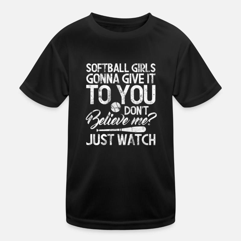 Softball Kinder Funktions-T-Shirt