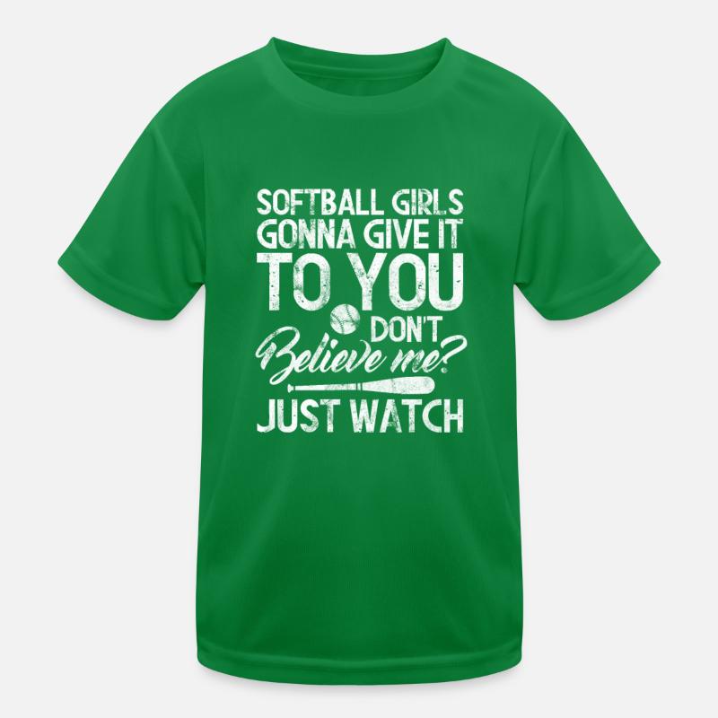Softball Kinder Funktions-T-Shirt