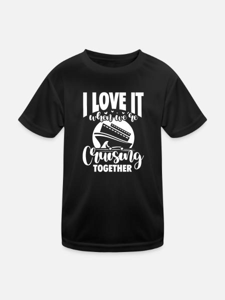 Kreuzfahrt - Kinder Funktions-T-Shirt - Schwarz - Vorne