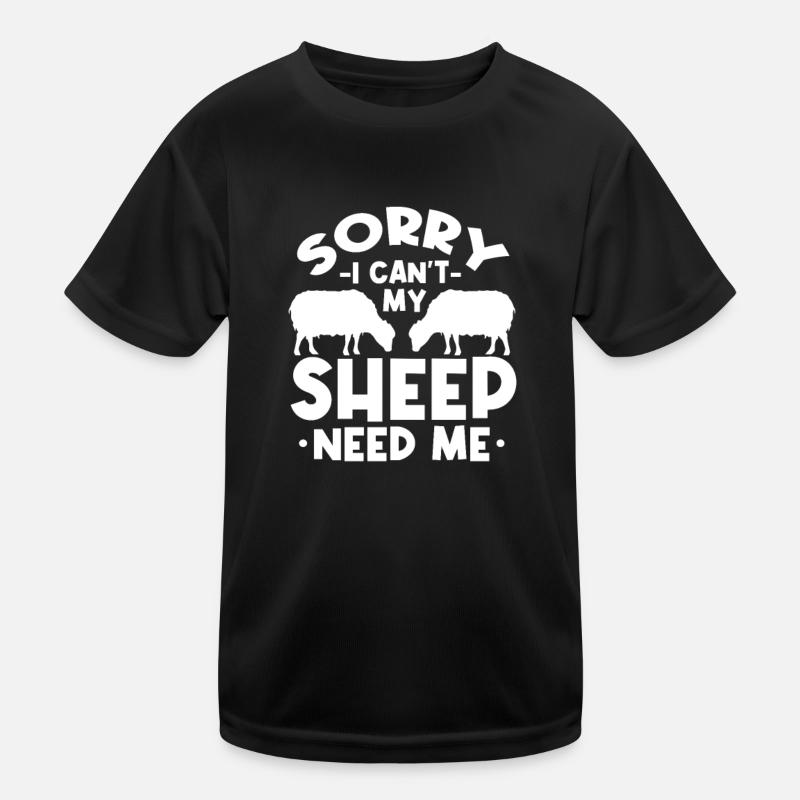Sheep - Kids Functional T-Shirt - black