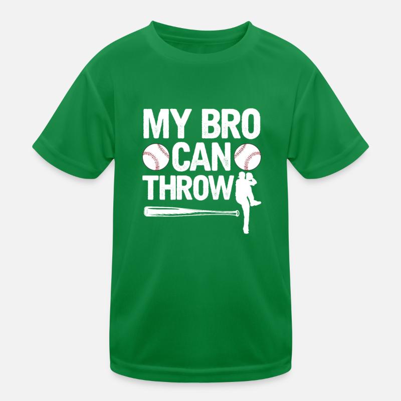 Bruder Baseball Geschwister Schwester Geschenk Kinder Funktions-T-Shirt