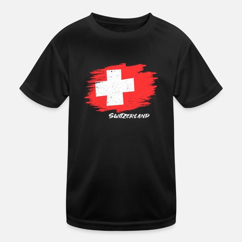 Schweiz Kinder Funktions-T-Shirt
