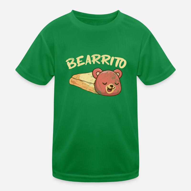 Teddybär Burrito Kinder Funktions-T-Shirt