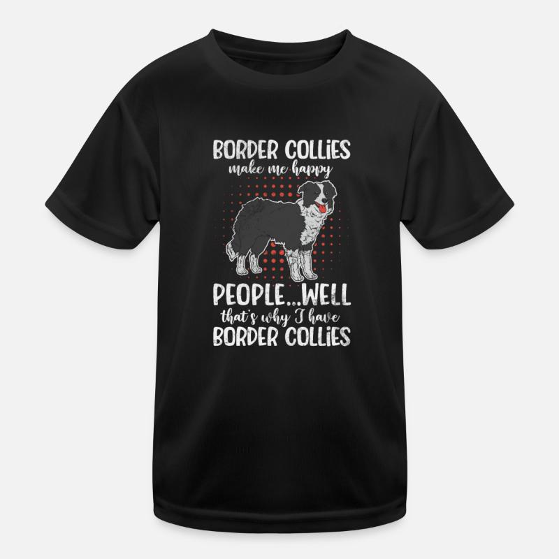 Border Collie Kids Functional T-Shirt