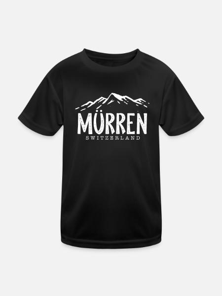 Mürren - Kinder Funktions-T-Shirt - Schwarz - Vorne